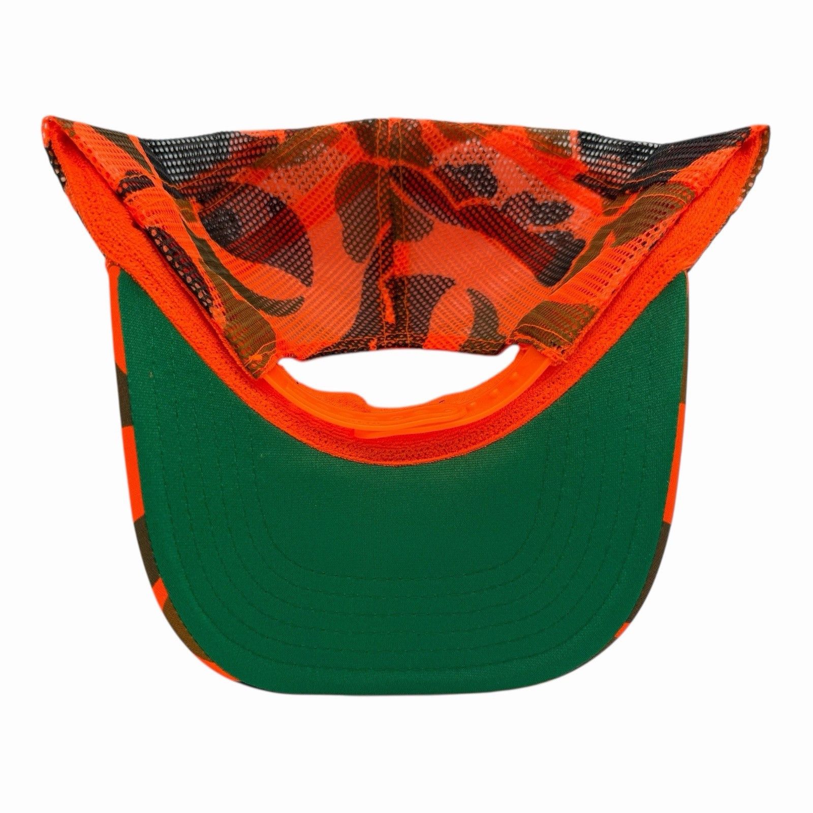 Vintage HUNTING DUCK MALLARD ORANGE CAMOHIGH CROWN TRUCKER SNAPBACK Size ONE SIZE - 3 Thumbnail