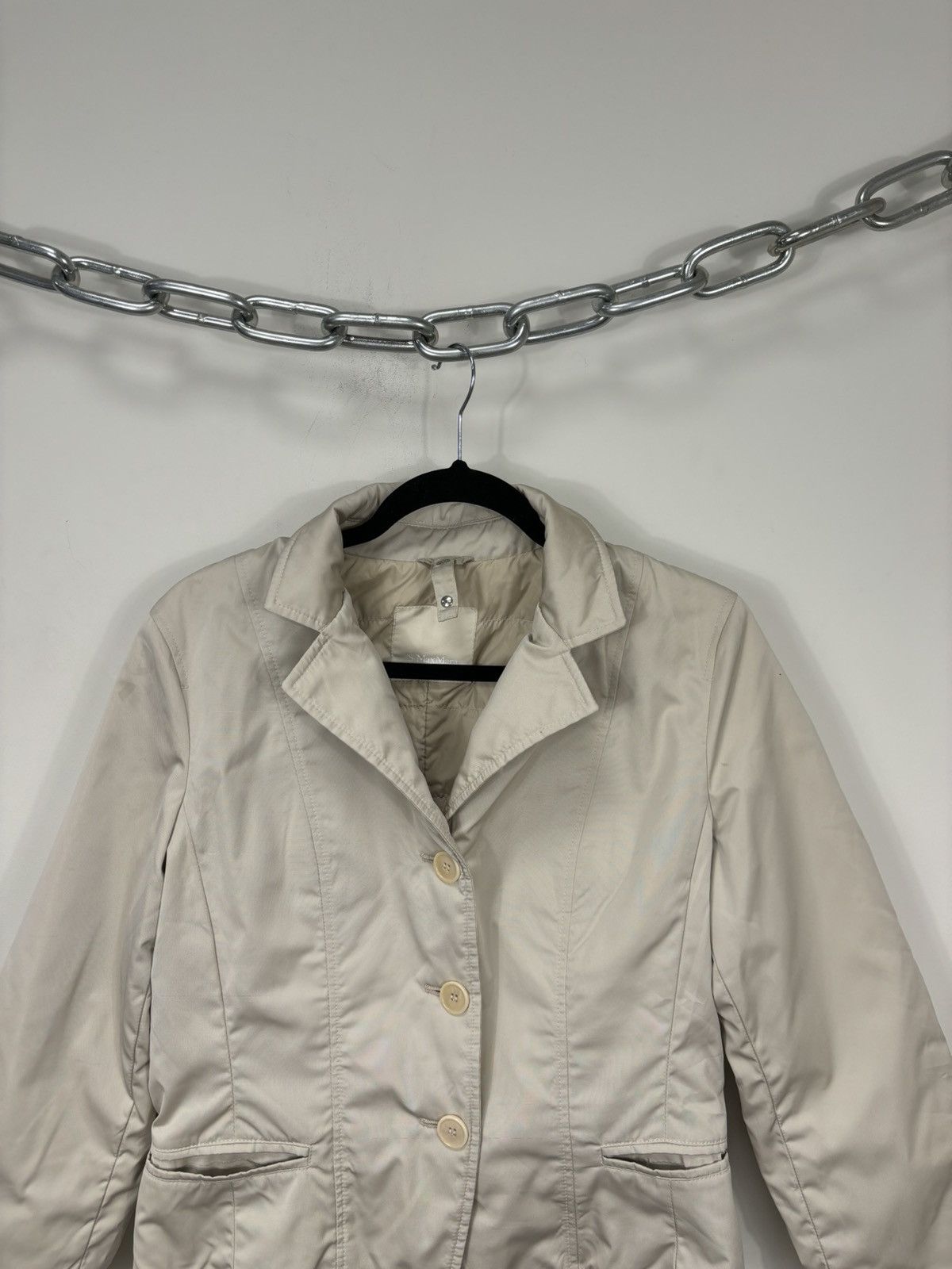 Max Mara Max Mara Beige Women’s Classic Luxury Jacket Size M / US 6-8 / IT 42-44 - 4 Thumbnail