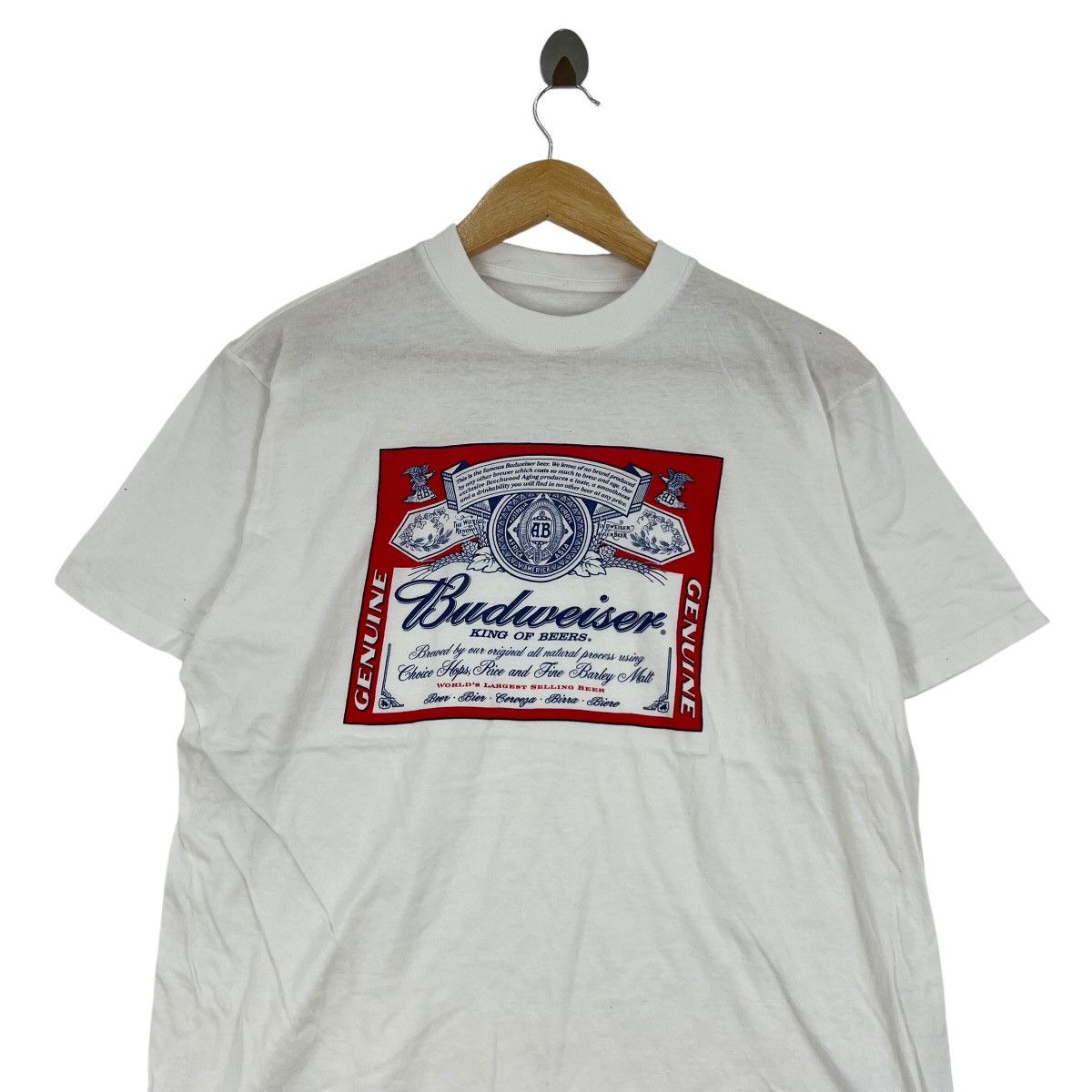 Vintage Vintage 90s BUDWEISER KING Of BEERS Og Logo T-Shirt Size US M / EU 48-50 / 2 - 2 Thumbnail