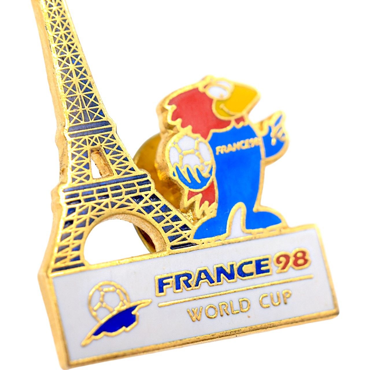 Other World Cup 1998 France Footix Eiffel Tower Vintage Pin Size ONE SIZE - 2 Thumbnail