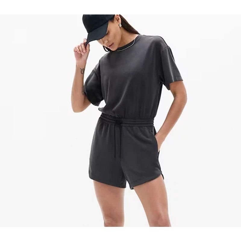 Athleta Athleta Seasoft Romper Black XL NWT Athleisure Size XL / US 12-14 / IT 48-50 - 1 Thumbnail