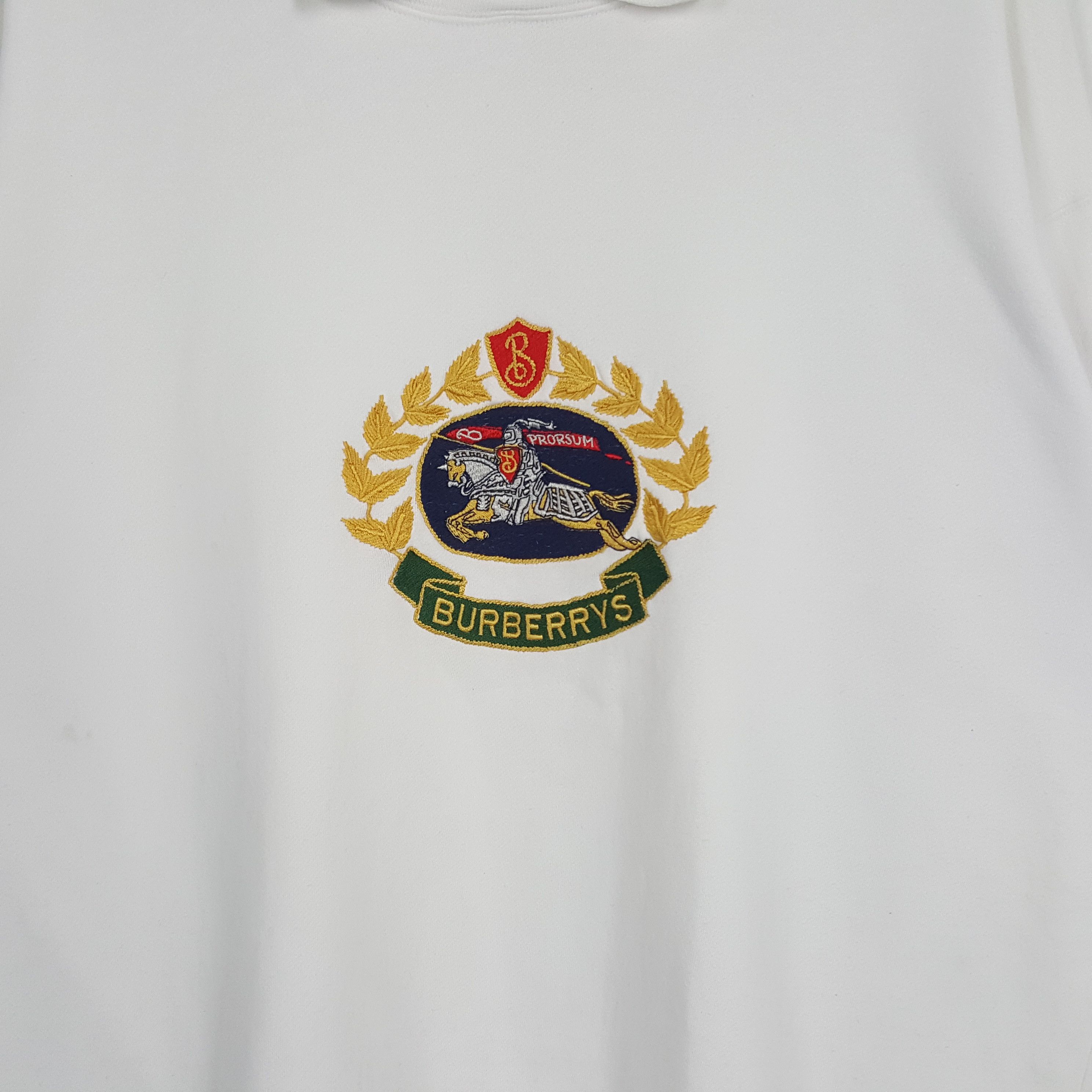 Burberry × Vintage Vintage Burberry Italian Brand Embroidery Logo Sweatshirt Size US XL / EU 56 / 4 - 2 Thumbnail