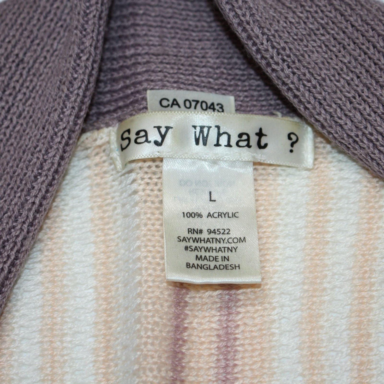 Other Say What Open Knit Cardigan Sweater in Multicolor Stripes Size L / US 10 / IT 46 - 5 Thumbnail