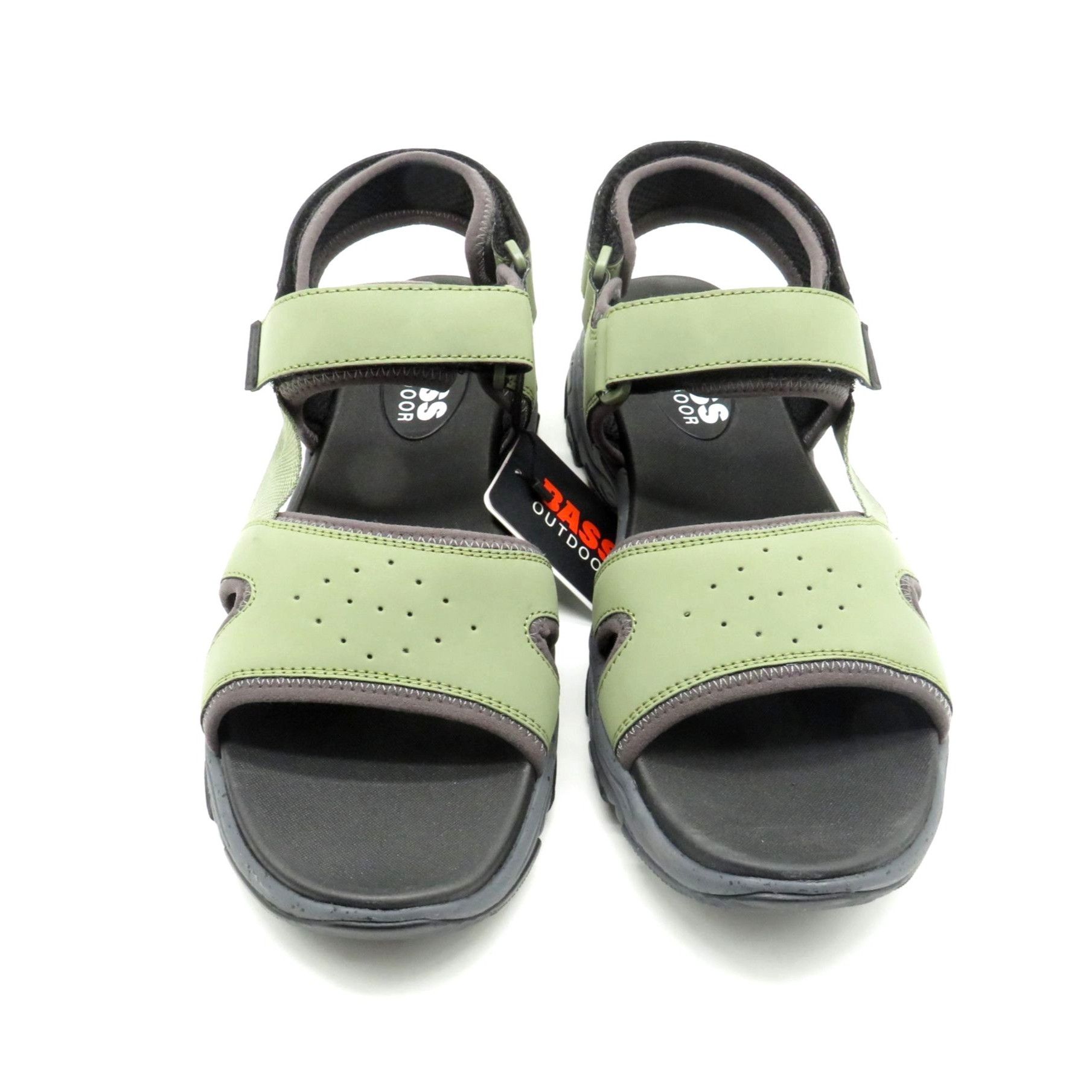 Bass Bass Outdoor Mens Green Gray Adjustable Strap Trail Sandals Size US 11.5 / EU 44-45 - 2 Thumbnail
