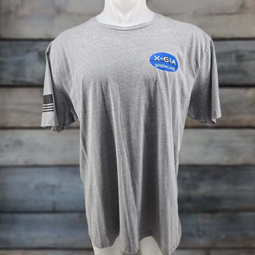 Next Level STAIN Dynetics Company X-61A Gremlins Men's Gray T-shirt Size 2XL Size US XXL / EU 58 / 5 - 1 Thumbnail