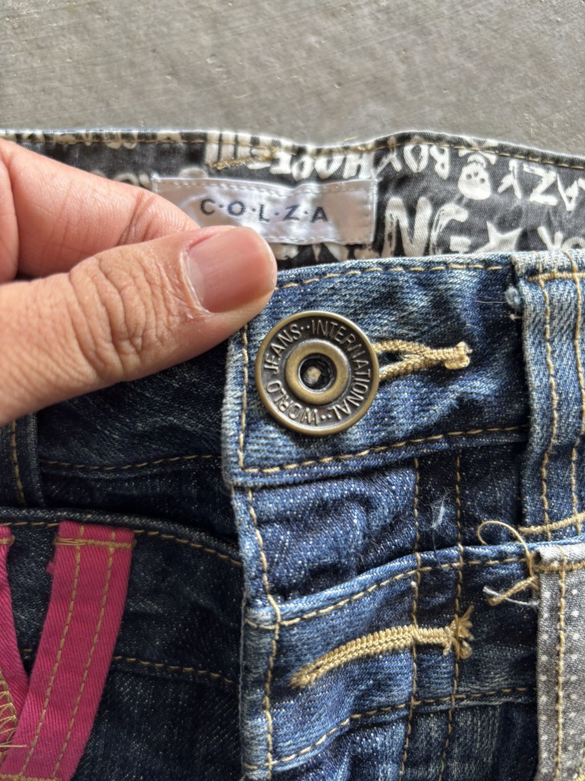 PPFM Distressed double waist C.O.L.Z.A japanese punk goth style Size US 30 / EU 46 - 3 Thumbnail