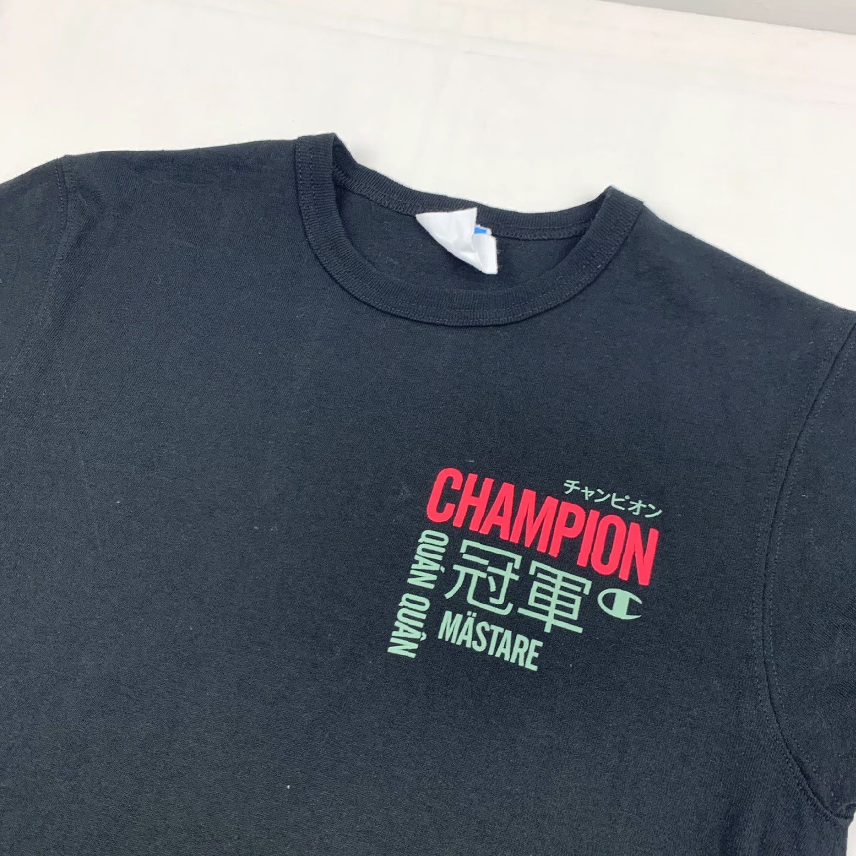 Champion Champion T Shirt Adult Small Black Different Languages Heritage Shirt Foreign Mens Small Black Language Heritage 90s Size US S / EU 44-46 / 1 - 2 Thumbnail