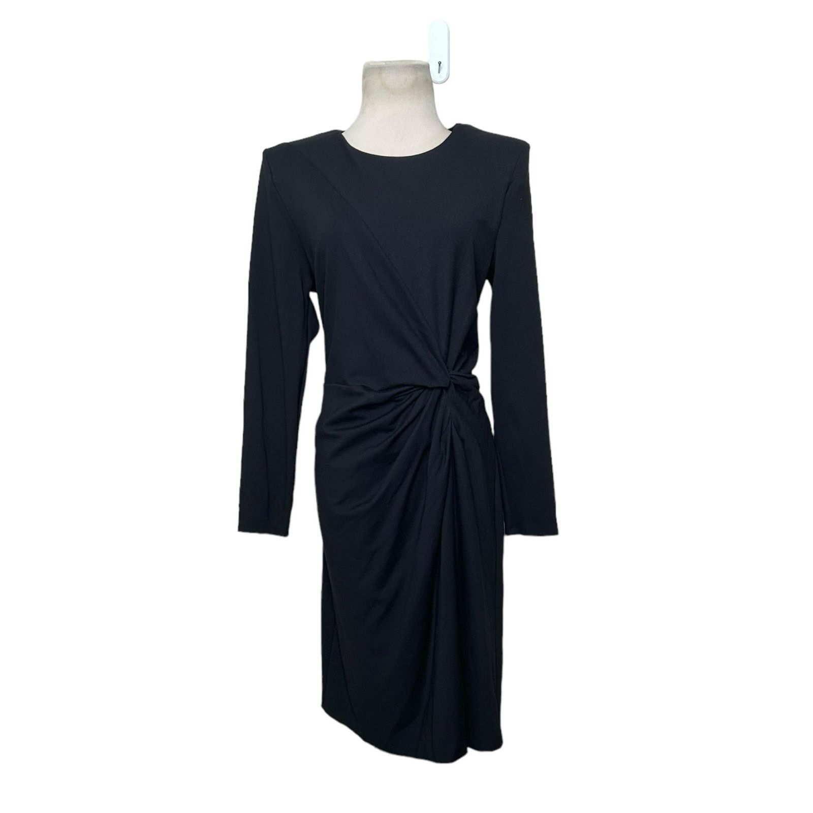 Express Express black front twist sheath mini dress size L Size L / US 10 / IT 46 - 12 Thumbnail