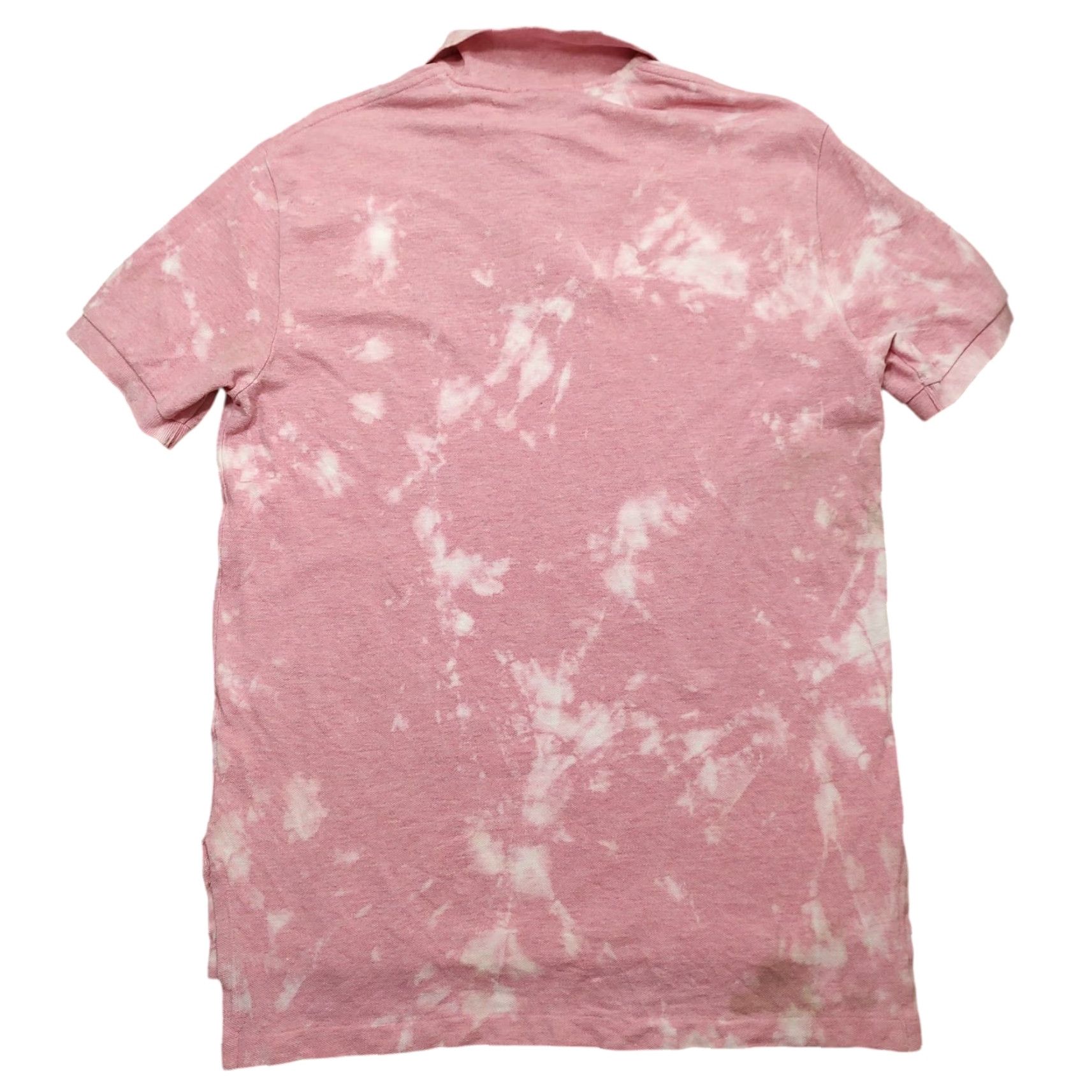 Polo Ralph Lauren VINTAGE Polo Ralph Lauren Shirt Mens M Pink 100% Cotton Tie Dye Acid Wash Short Sleeve Polo Shirt College 90s USA Mens Size US M / EU 48-50 / 2 - 2 Thumbnail
