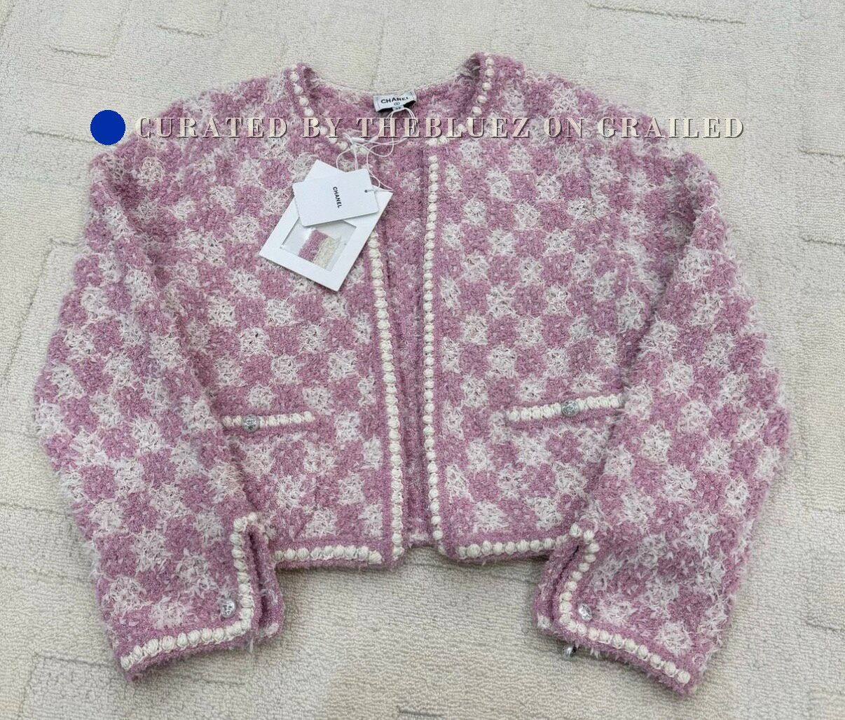 Chanel Chanel Pink White Tweed Coat Size 38 Size S / US 4 / IT 40 - 1 Thumbnail