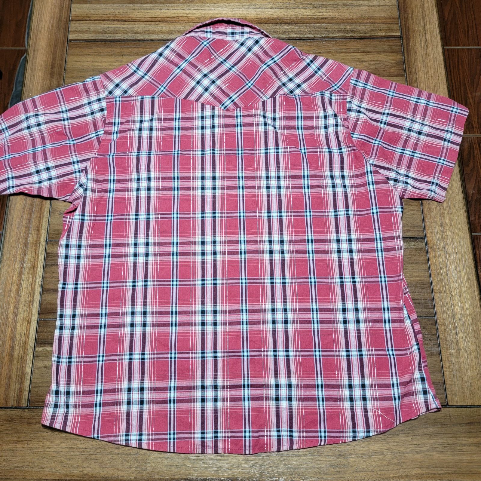 Wrangler Wrangler Red Plaid Western Shirt Pearl Snaps - Size 2XL Size US XXL / EU 58 / 5 - 3 Thumbnail
