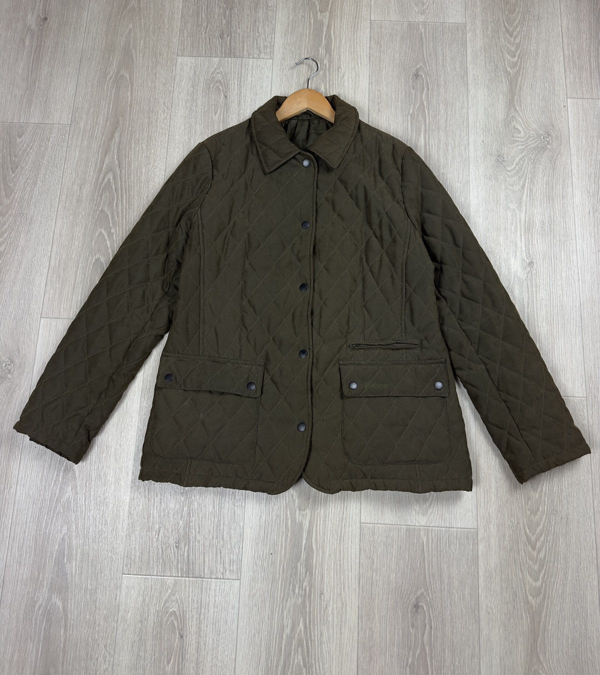 Barbour Vintage Barbour Cynthia Micro Fibre Quilt Jacket Size US 12 Size XL / US 12-14 / IT 48-50 - 3 Thumbnail