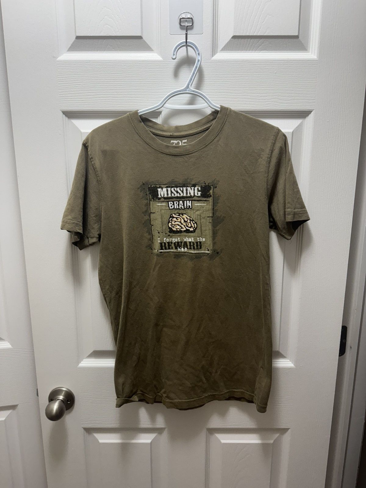 Vintage 725 Vintage Missing Brain 2000s Funny Graphic Distressed Size US S / EU 44-46 / 1 - 1 Thumbnail