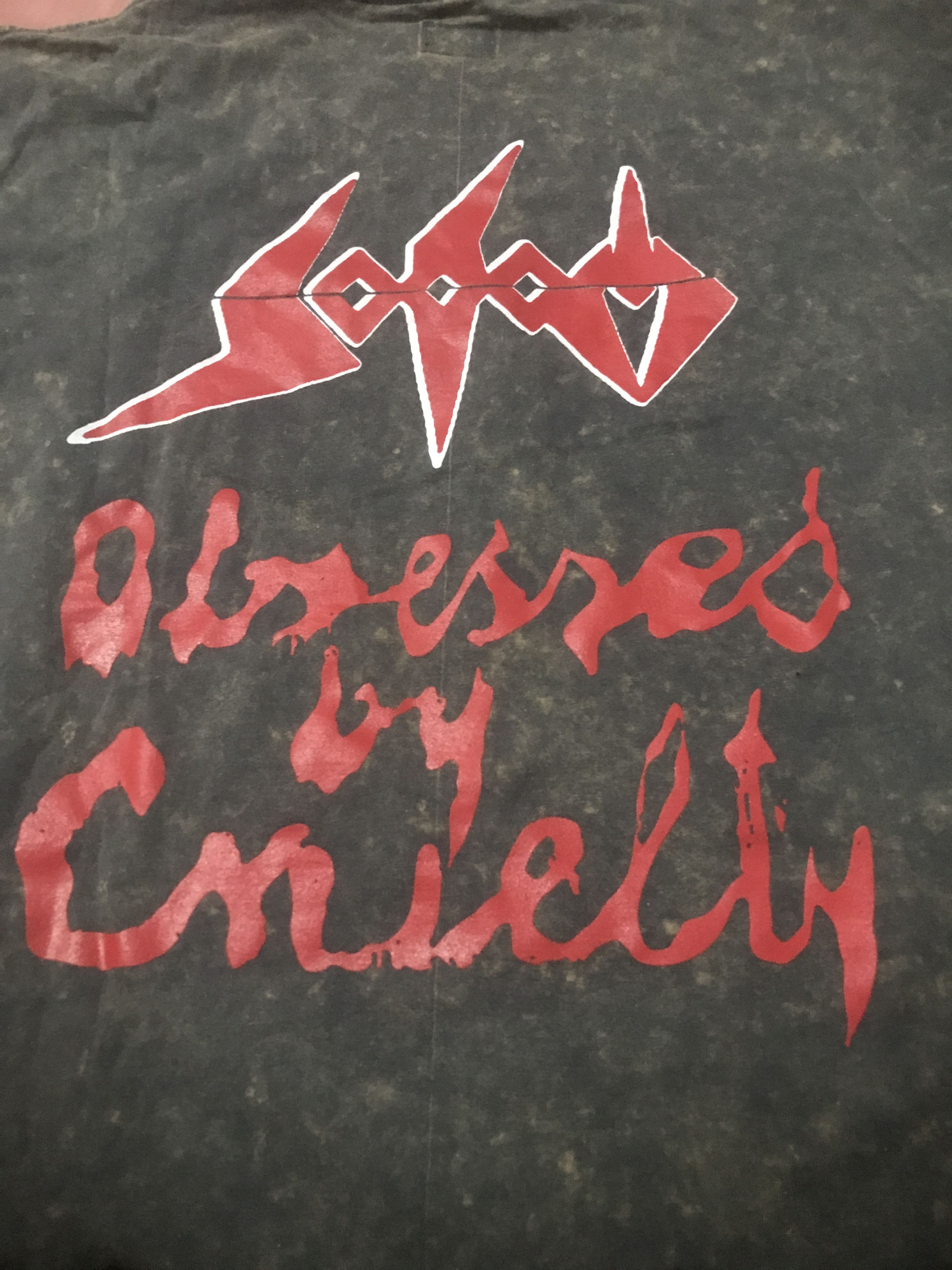 Band Tees Sodom obsessed by cruelty acid wash band tees Size US XL / EU 56 / 4 - 5 Thumbnail