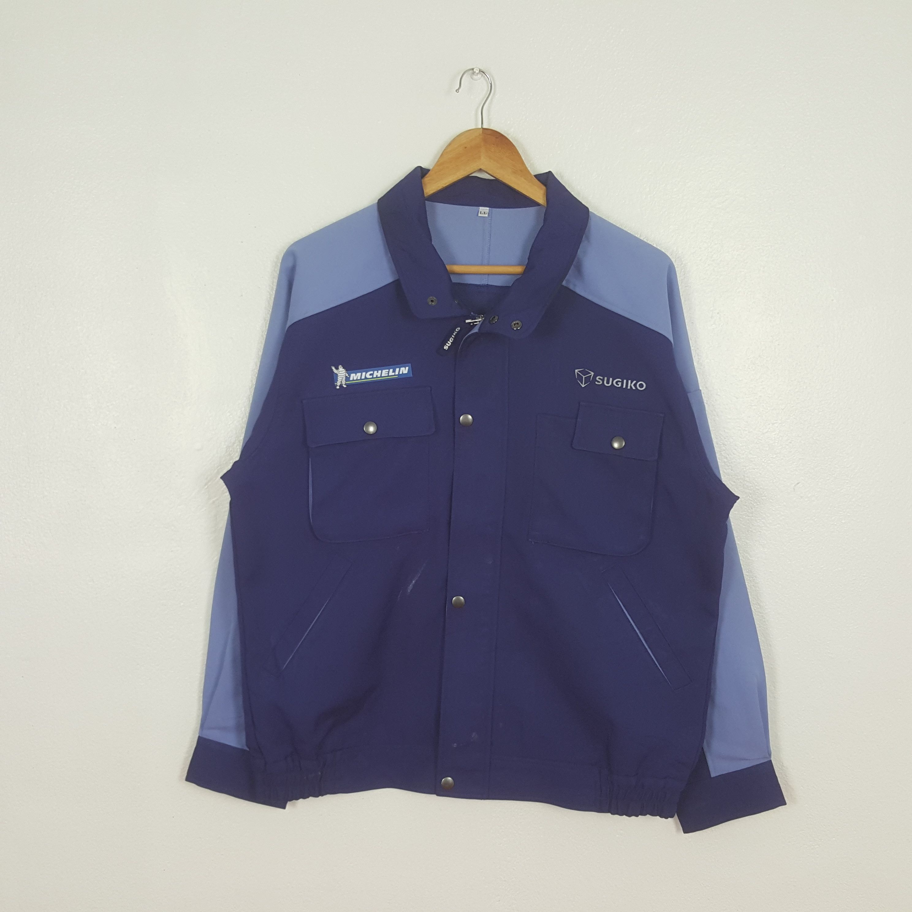 Vintage Vintage Michelin Racing Tyre Work Jacket C324N5 Size US L / EU 52-54 / 3 - 3 Thumbnail