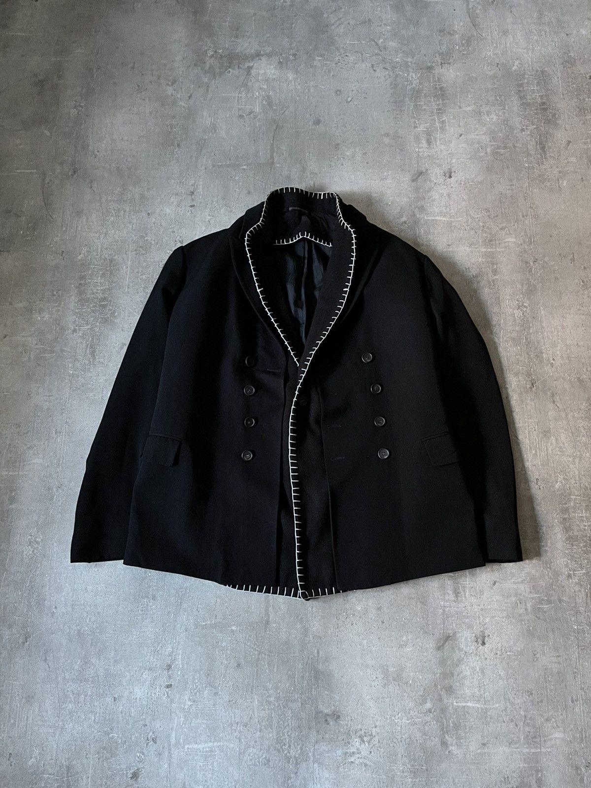 Yohji Yamamoto Yohji Yamamoto F/W 96 archival wool Jacket black Size US M / EU 48-50 / 2 - 2 Thumbnail