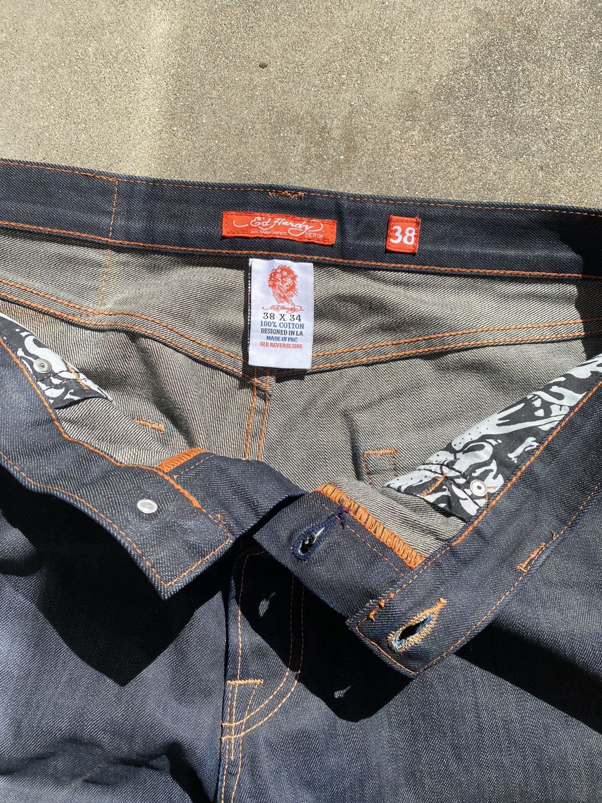 Ed Hardy × Vintage ♦️ 2008 Ed Hardy Jeans Size US 38 / EU 54 - 3 Thumbnail