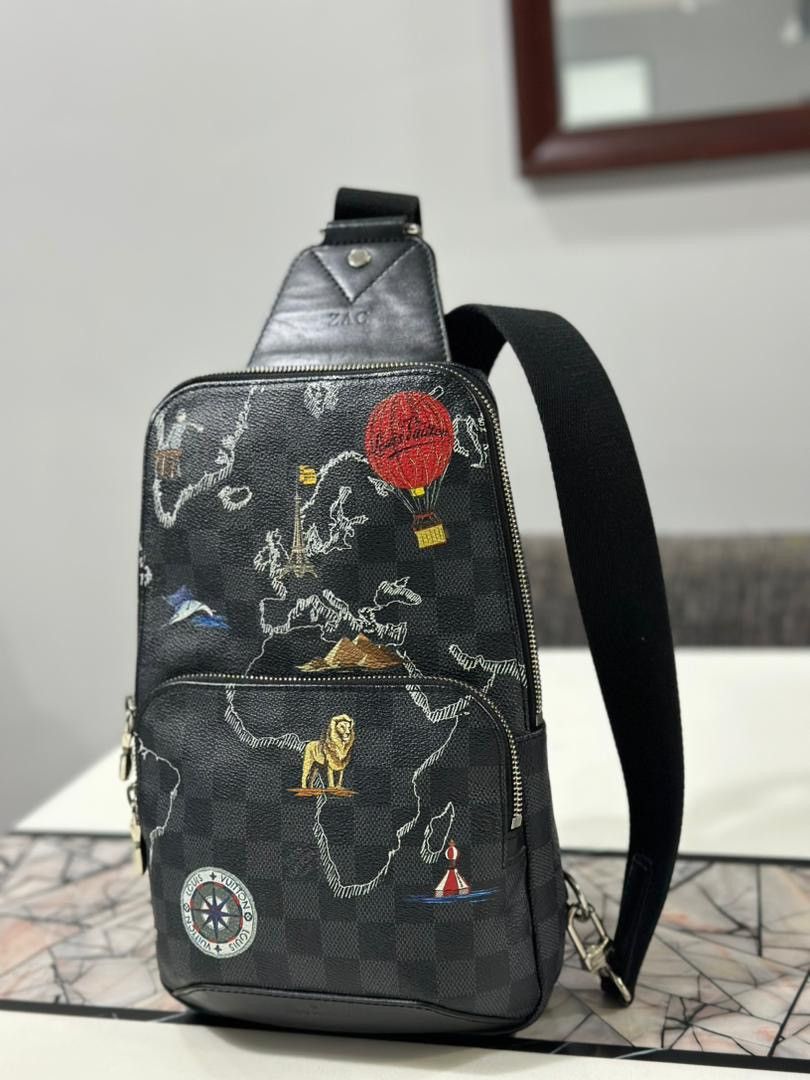 Louis Vuitton LOUIS VUITTON AVENUE DAMIER WORLD MAP GRAPHITE CANVAS SLING Size ONE SIZE - 2 Thumbnail