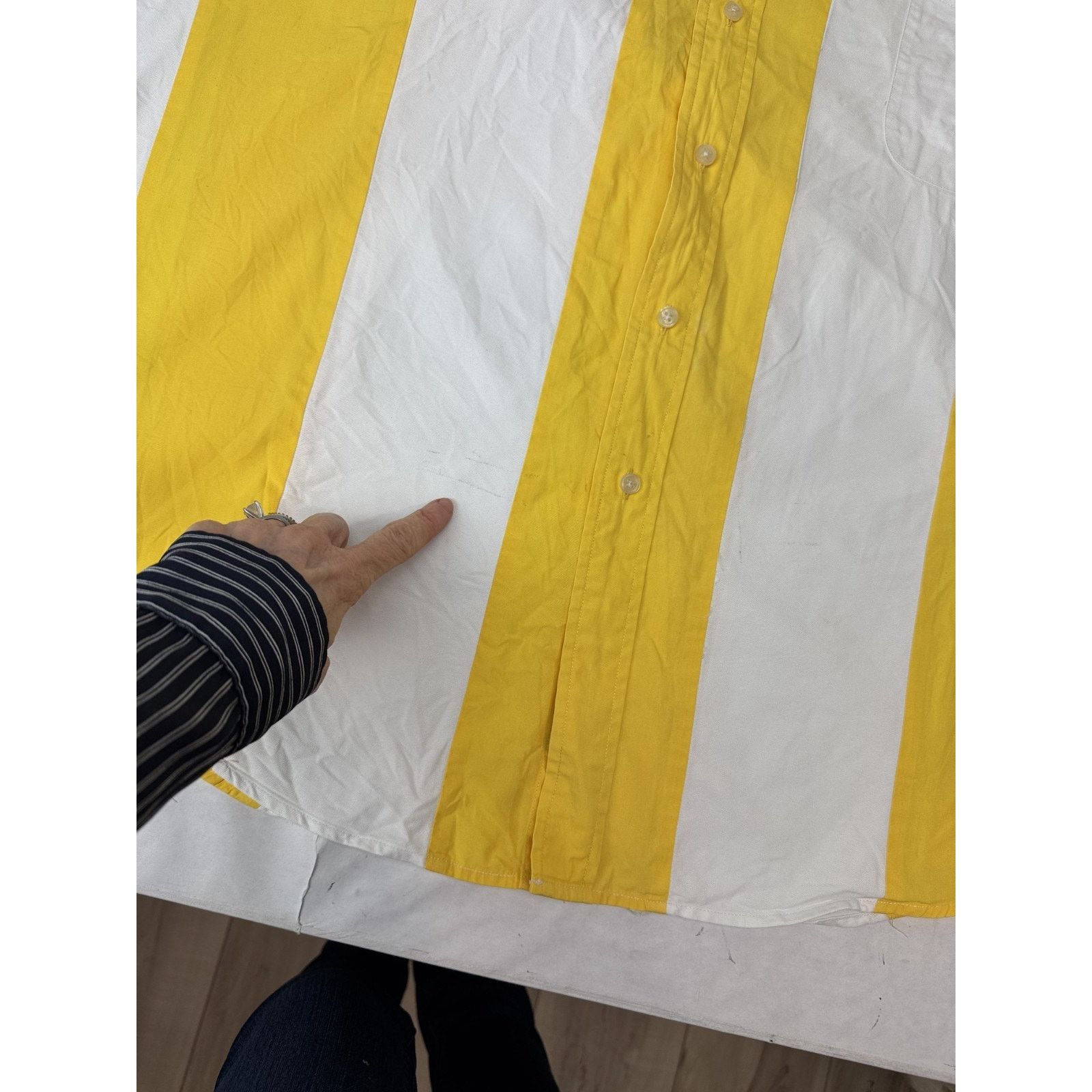 Tommy Hilfiger Y2K Vintage Twee Tommy Hilfiger Shirt Yellow White XXL Size US M / EU 48-50 / 2 - 5 Thumbnail