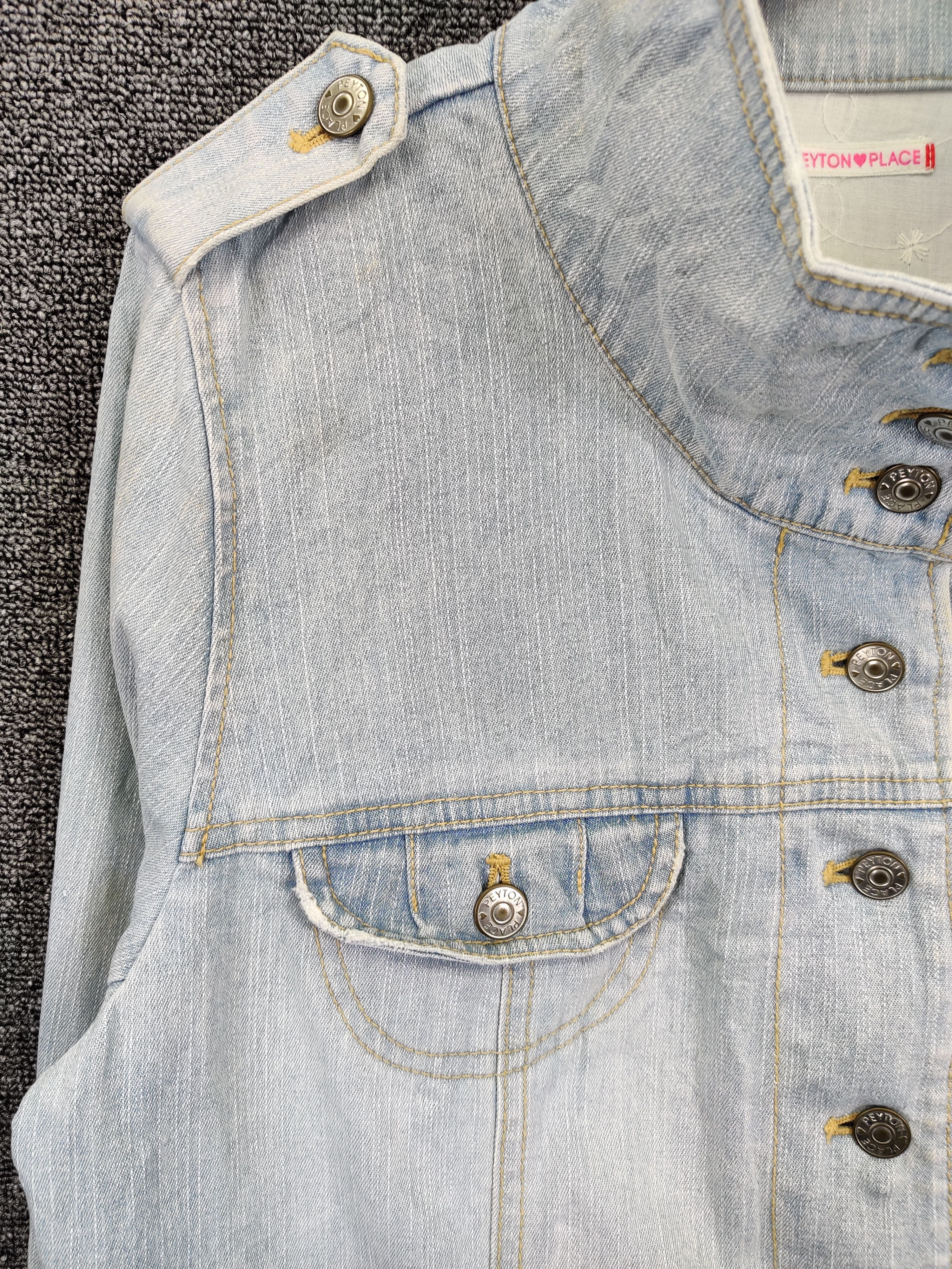 Japanese Brand Vintage Peyton Place Denim Jacket Nice Design Size US M / EU 48-50 / 2 - 6 Thumbnail