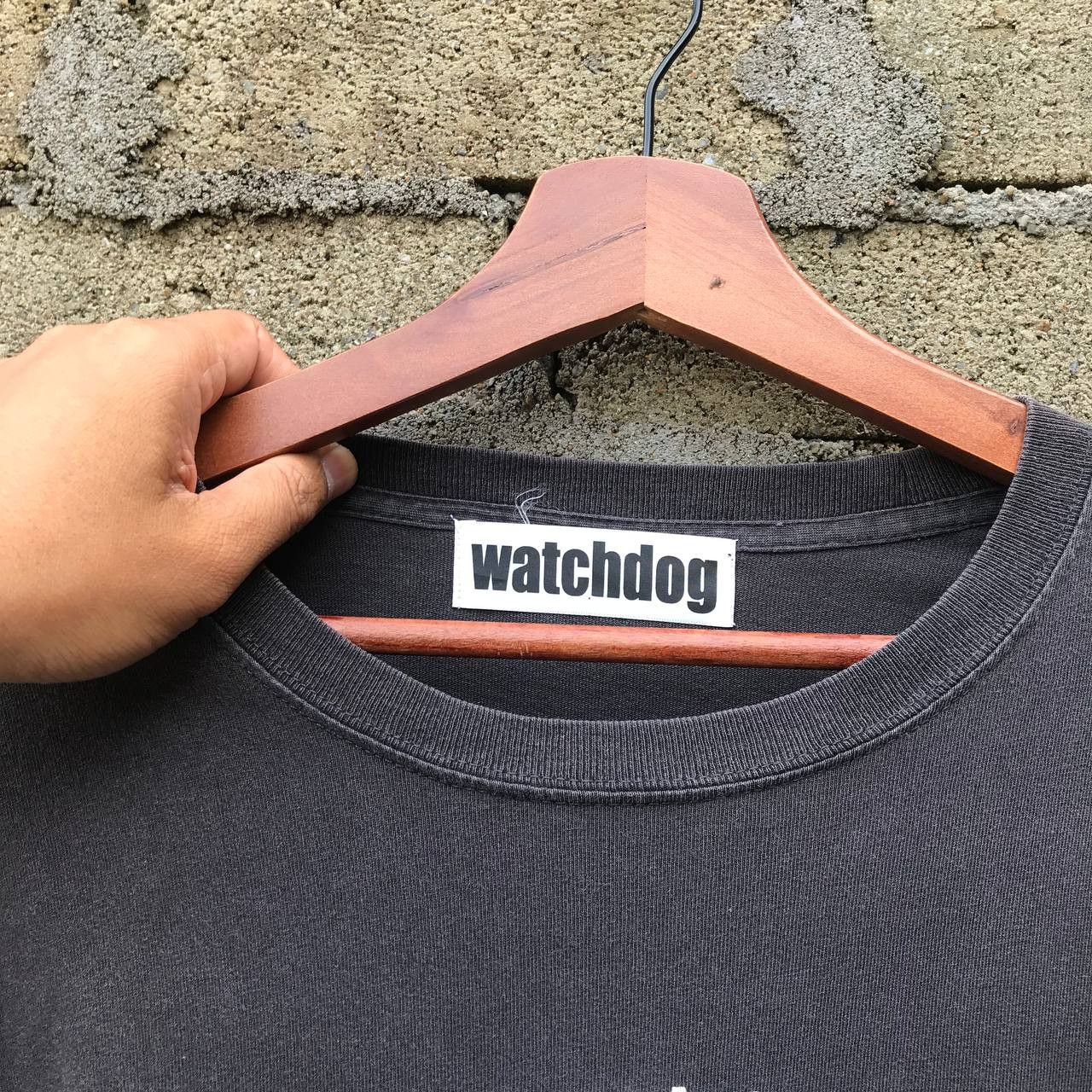 Japanese Brand × Vintage RARE VINTAGE WATCHDOG JAPAN FADED BLACK SHIRT Size US L / EU 52-54 / 3 - 2 Thumbnail