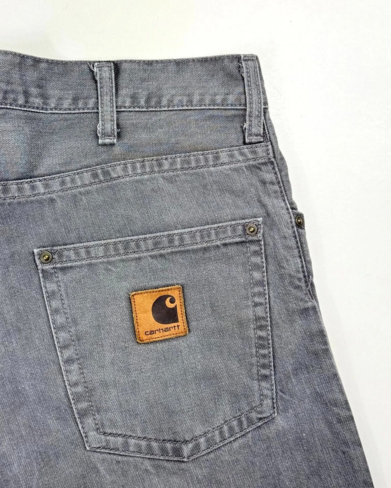 Carhartt Wip Carhartt WIP Slim Pant Grey Denim Jeans 31x34 Size US 31 - 4 Thumbnail
