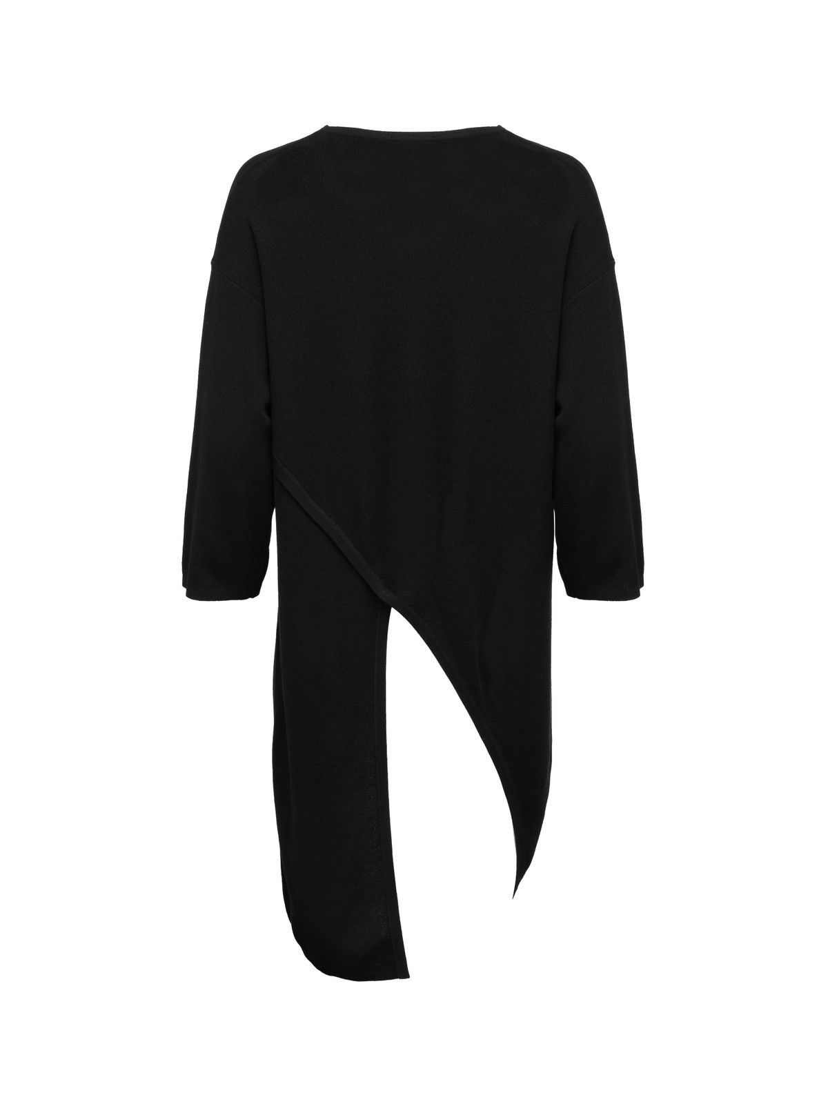 Jil Sander Jil Sander black asymmetric overlap sweater Size XS / US 0-2 / IT 36-38 - 2 Thumbnail