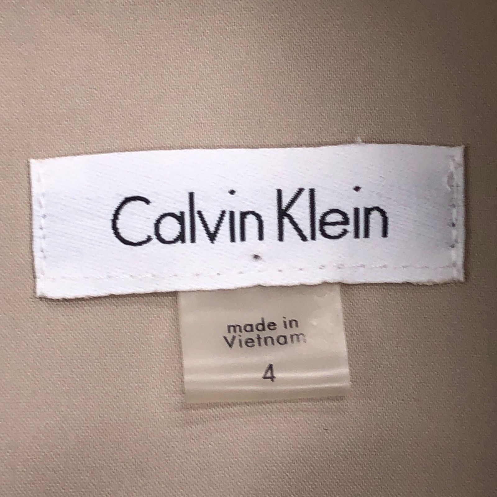 Calvin Klein Calvin Klein Size 4 Dress Sheath Sleeveless Stretch Khaki Size S / US 4 / IT 40 - 12 Thumbnail
