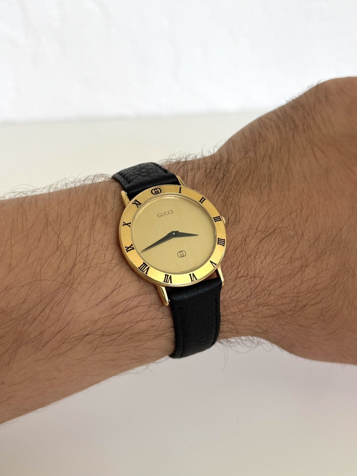 Gucci ★0% TAX★ GUCCI 18K GOLD PLATED ART DECO 3000M WATCH 90S Size ONE SIZE - 2 Thumbnail