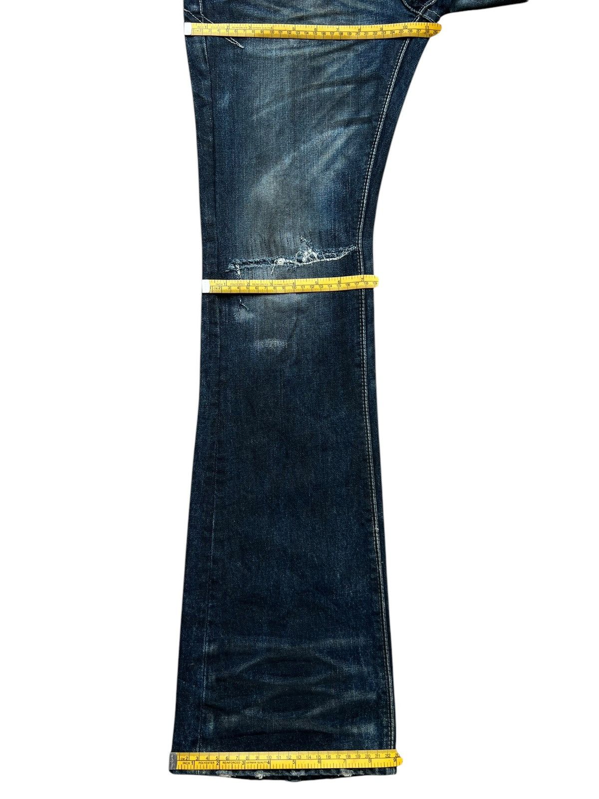 GOSTAR DE FUGA GostaDe Fuga Distressed Bootcut Goth Flare Denim Jeans 32x33 Size US 32 / EU 48 - 13 Thumbnail