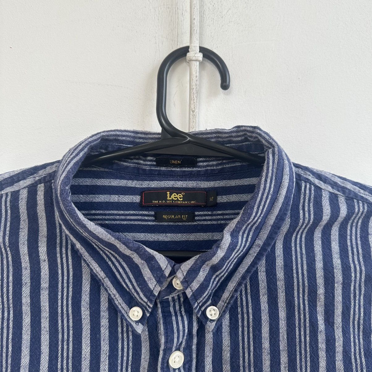 Lee Vintage Lee linen striped Western Shirt USA Size US XL / EU 56 / 4 - 8 Thumbnail