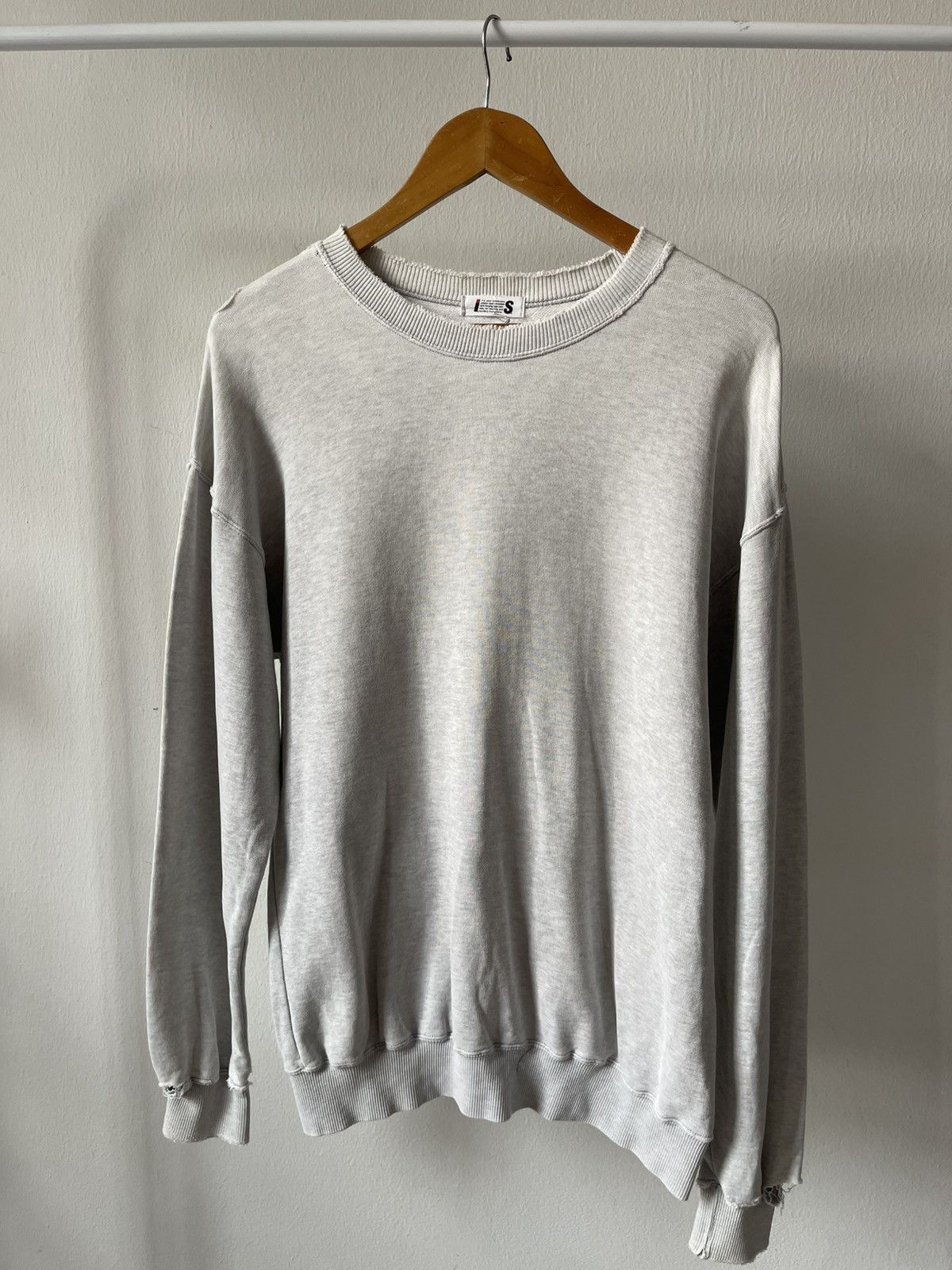 Issey Miyake 80s Issey Miyake I.S Distressed Sweatshirt Size US L / EU 52-54 / 3 - 3 Thumbnail