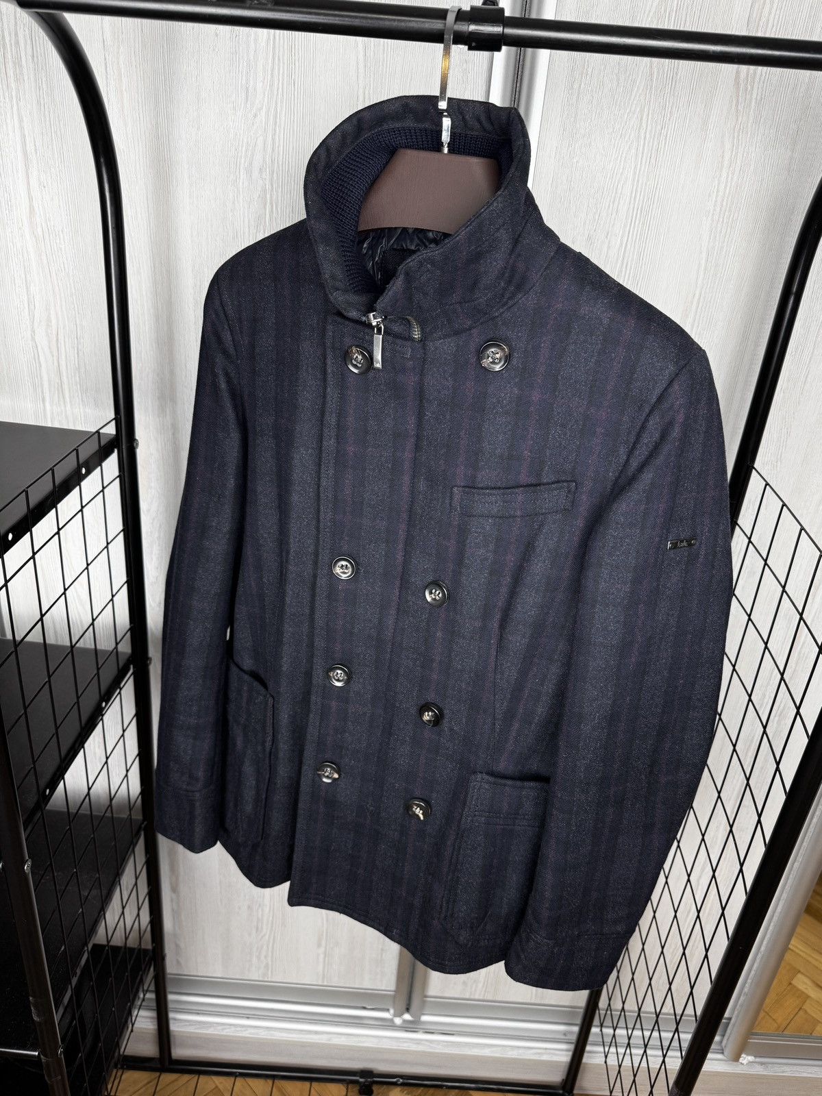 Pal Zileri RRP $2100 Pal Zileri Check Double Breasted Overcoat 40US/50I Size US M / EU 48-50 / 2 - 5 Thumbnail