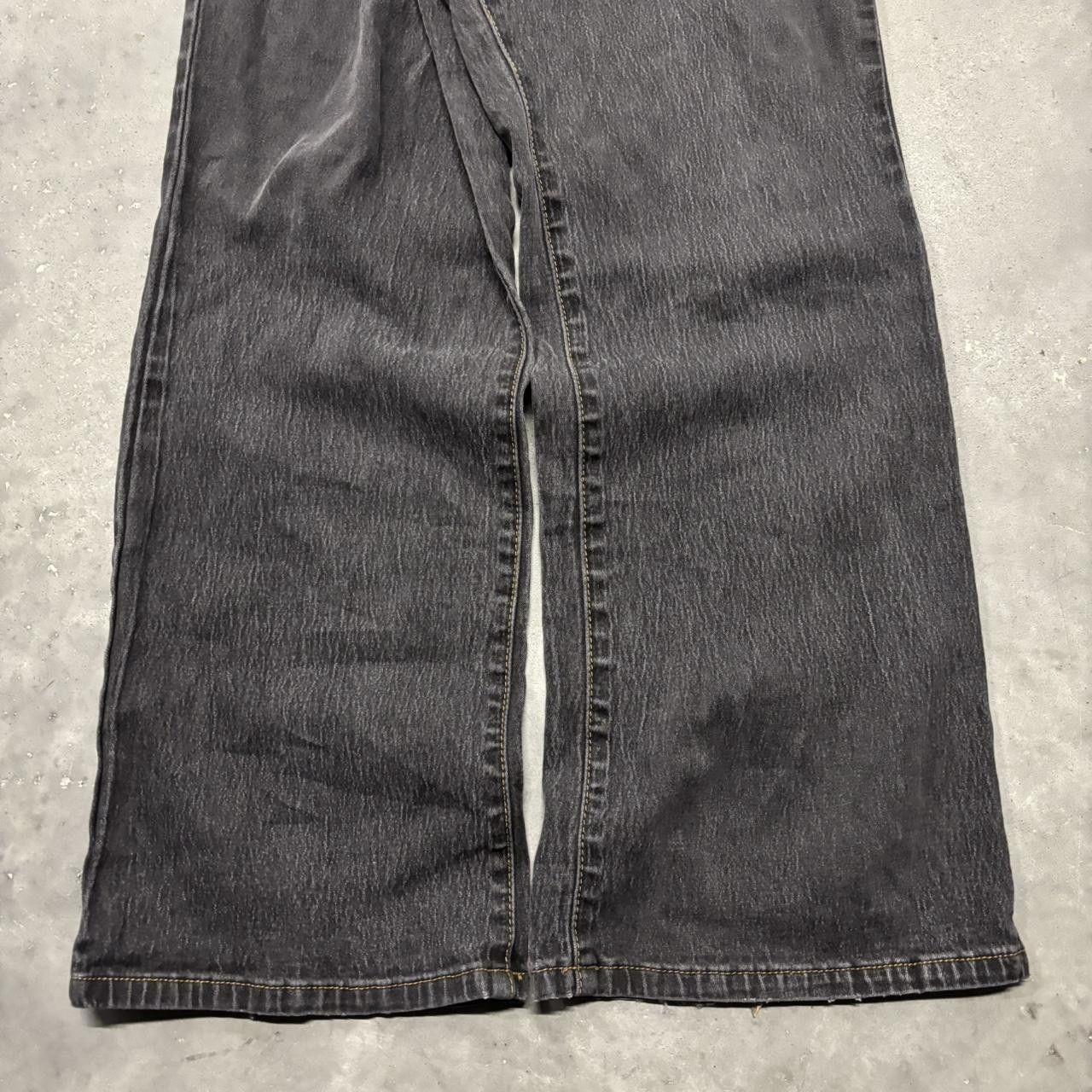 Japanese Brand × Vintage Crazy Vintage Y2K/2000s Grunge Faded Black Denim Jeans! Size US 34 / EU 50 - 6 Thumbnail