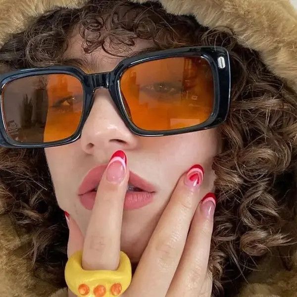 Vintage Vintage square frame sunglasses aesthetic y2k unisex Size ONE SIZE - 1 Thumbnail