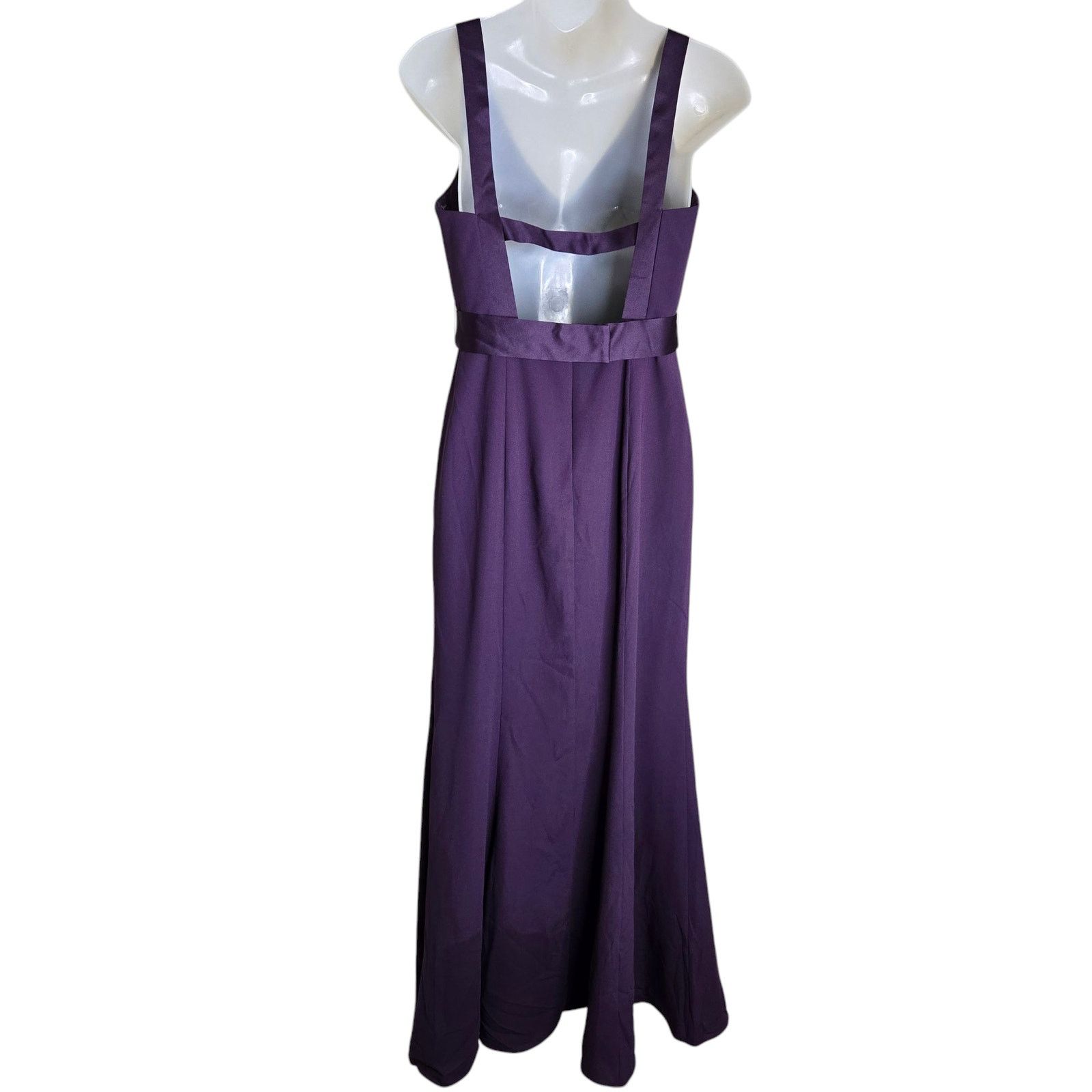 Vera Wang White by Vera Wang Formal Dress Size 2 Amethyst Purple Belt Size XS / US 0-2 / IT 36-38 - 6 Thumbnail