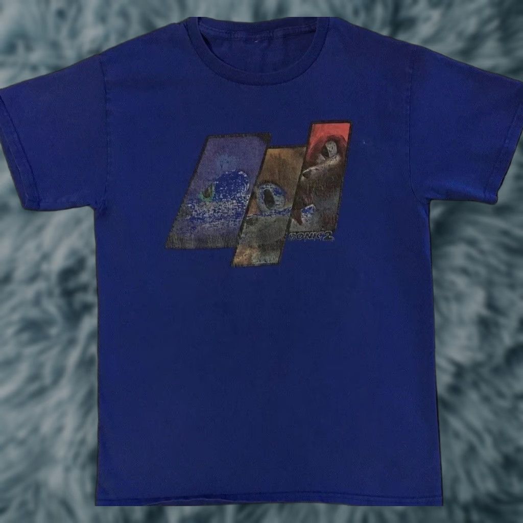 Vintage VINTAGE Sonic The Hedgehog 2 Faded Distress Movie Promo Shirt S Cartoon Grunge Blue Mens T-Shirt 80s Retro Arcade Nintendo Sega Genesis Movie Grunge Size US S / EU 44-46 / 1 - 1 Thumbnail