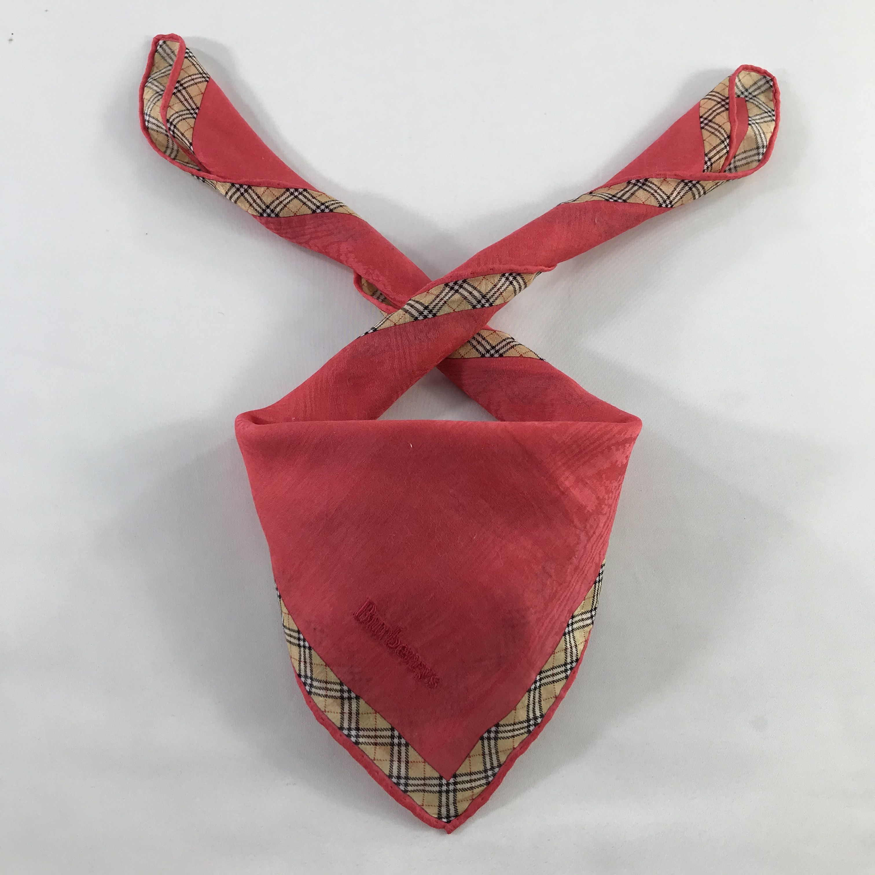 Burberry × Vintage Burberry Bandana / Handkerchief / Neckerchief - S1154 Size ONE SIZE - 3 Thumbnail