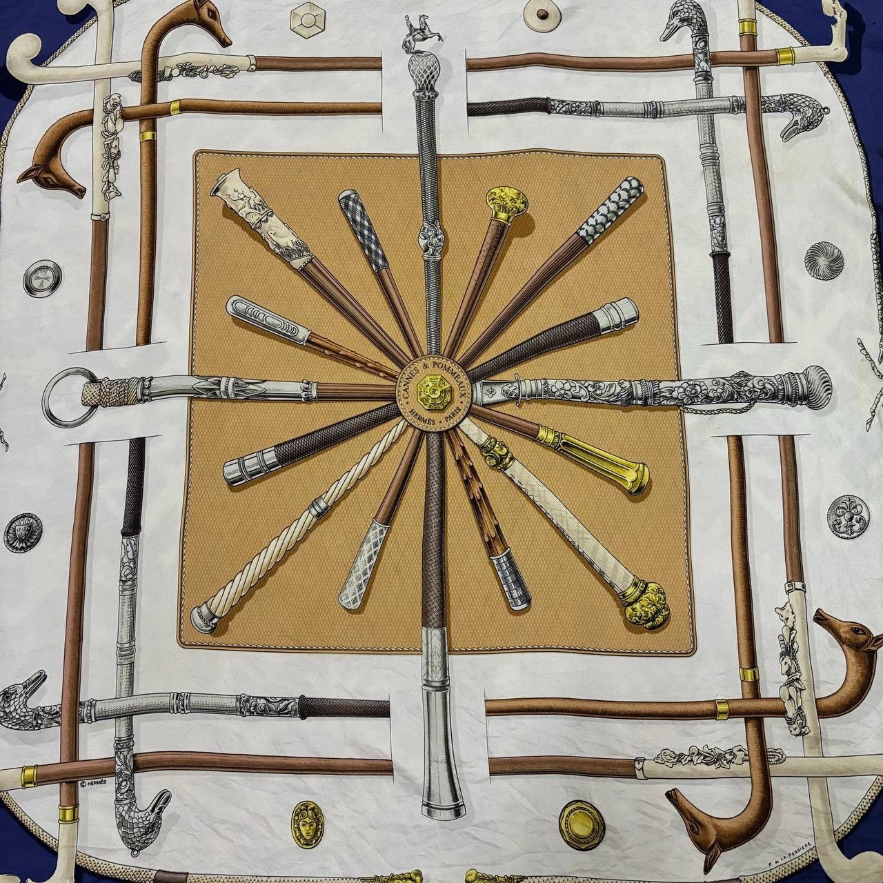 Hermes Vintage Hermes Silk Luxury Scarf Babushka Size ONE SIZE - 3 Thumbnail