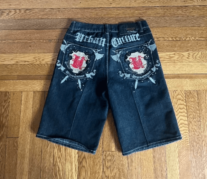 Printing Denim Shorts