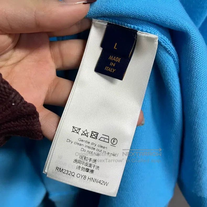Louis Vuitton Louis Vuitton Blue Solid Logo Letter Embroidered Casual Cr Size US L / EU 52-54 / 3 - 3 Thumbnail