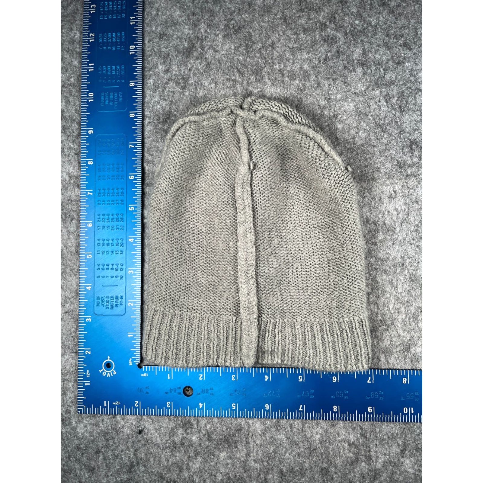 Vintage Beanie Toque Adult One Size Gray Knit 100% Acrylic Snow Ski Winter Size ONE SIZE - 5 Thumbnail