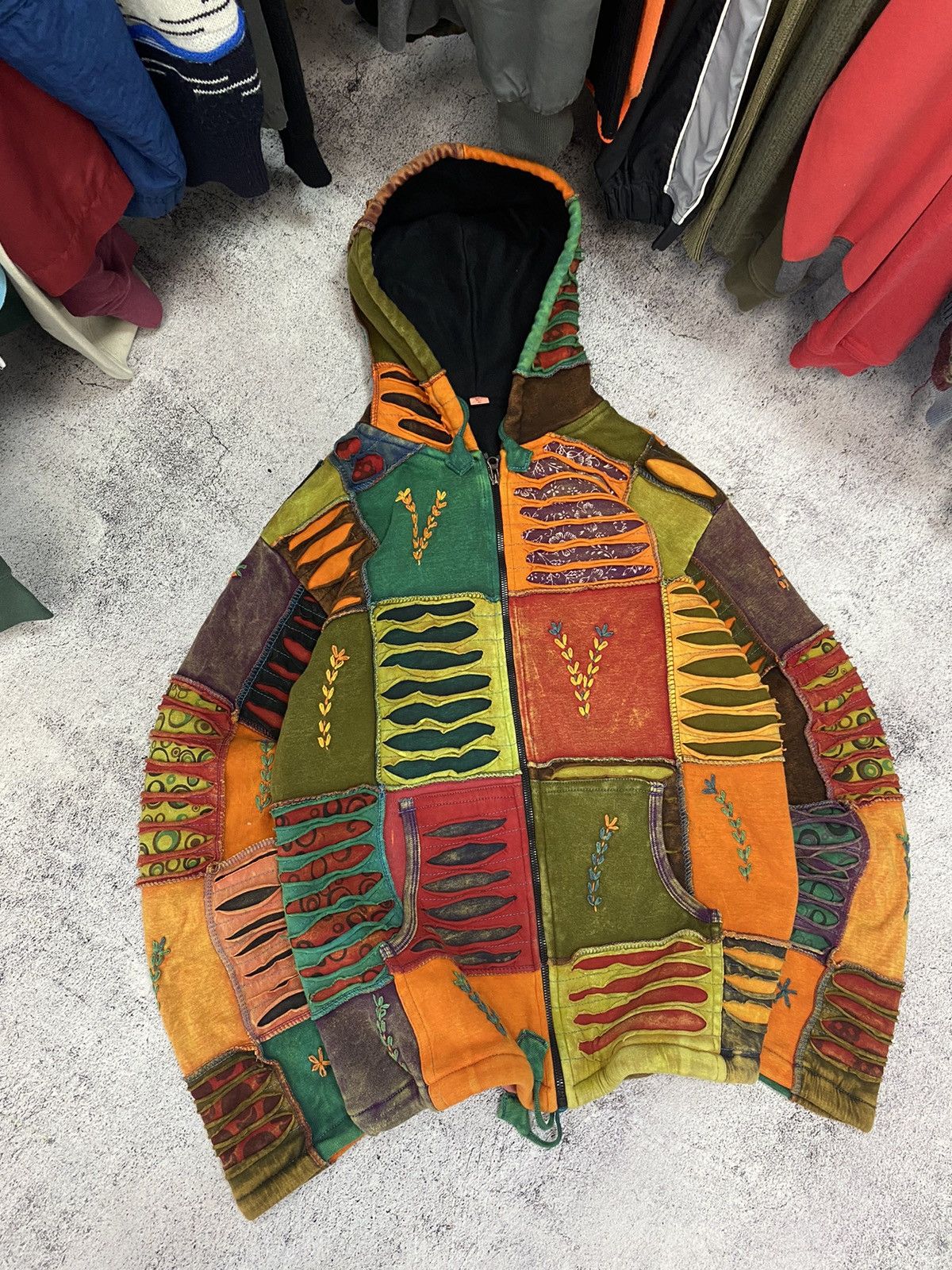 Japanese Brand Vintage avant garde patchwork japanese style hoodie Size US M / EU 48-50 / 2 - 4 Thumbnail