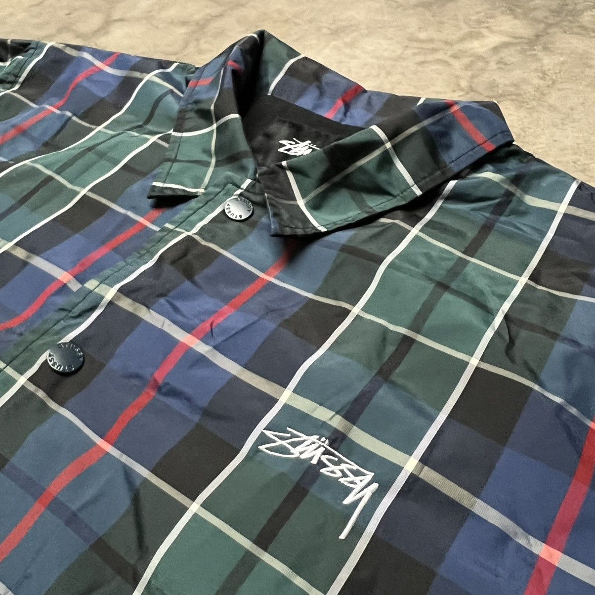 Hypebeast × Stussy Stussy Streetwear Plaid Windbreaker Jacket Size US L / EU 52-54 / 3 - 8 Thumbnail
