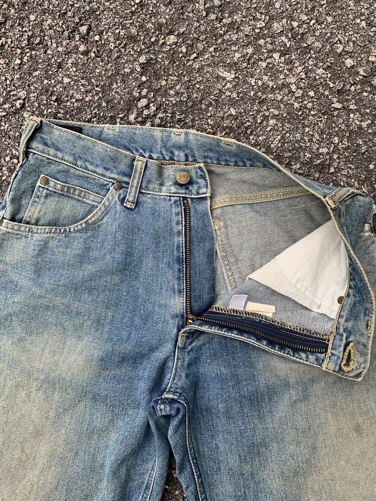 Jean × Lee × Vintage Vintage Lee Raiders Selvedge Distressed Denim Size US 29 - 14 Thumbnail