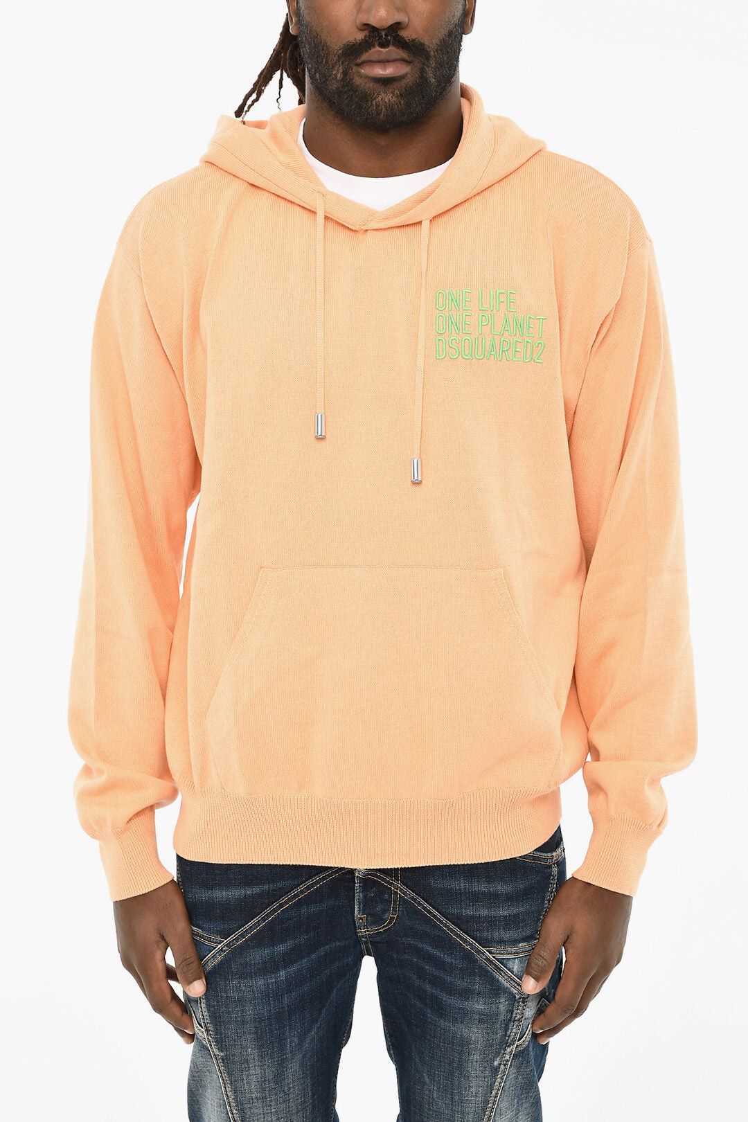 Dsquared2 Cotton Hoodie with Side Embroidery Size US M / EU 48-50 / 2 - 1 Thumbnail