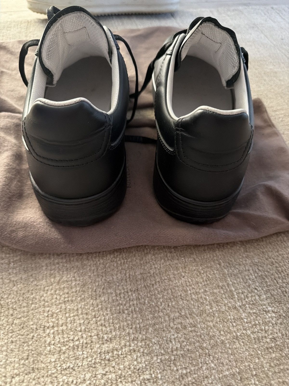Bottega Veneta Black Leather sneakers Bottega Veneta 43,5 Size US 10.5 / EU 43-44 - 7 Thumbnail