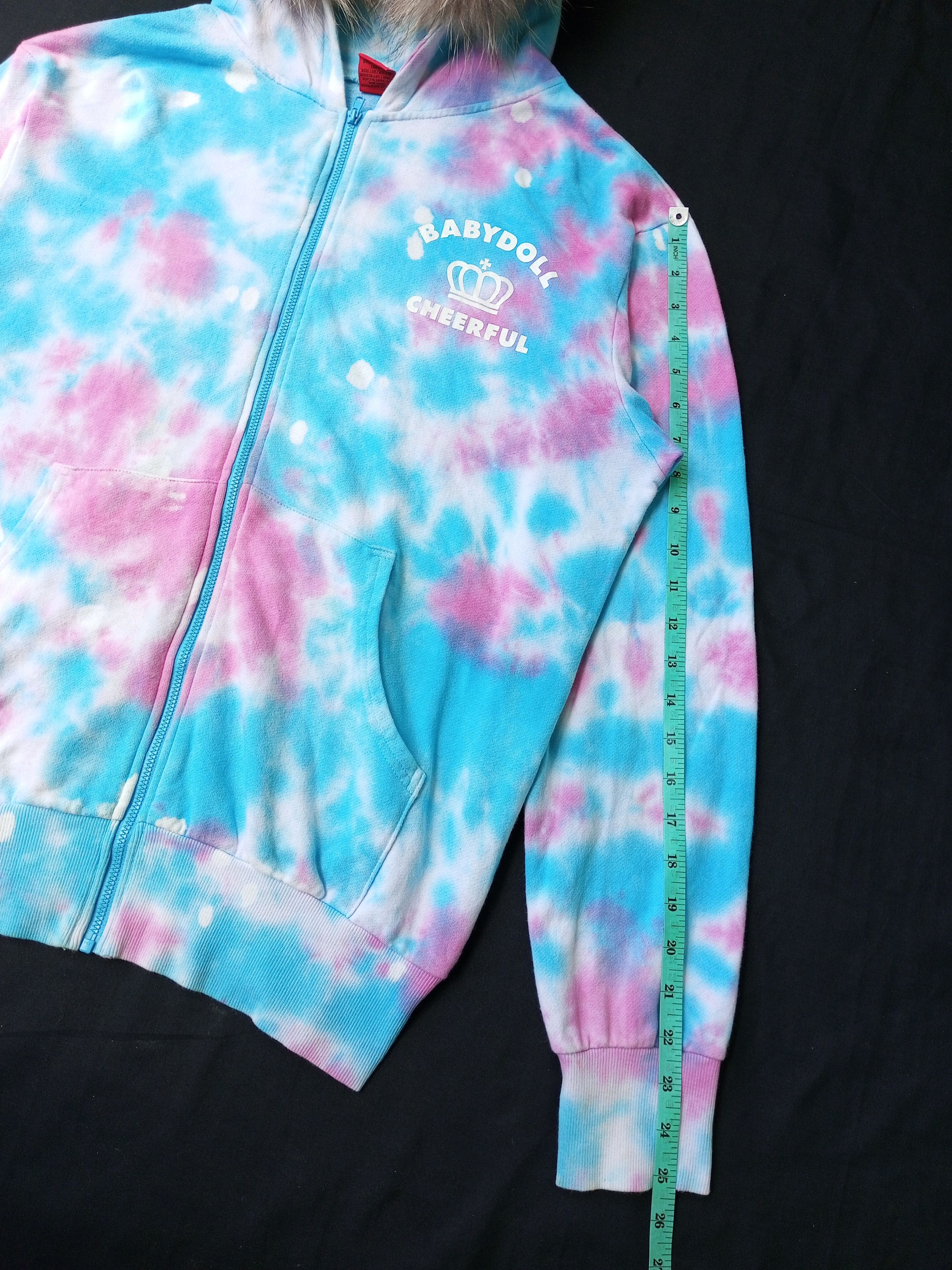 If Six Was Nine × Japanese Brand × Le Grande Bleu (L.G.B.) BABY DOLL Tie Dye All Over Fur Hoodie Size US L / EU 52-54 / 3 - 9 Thumbnail