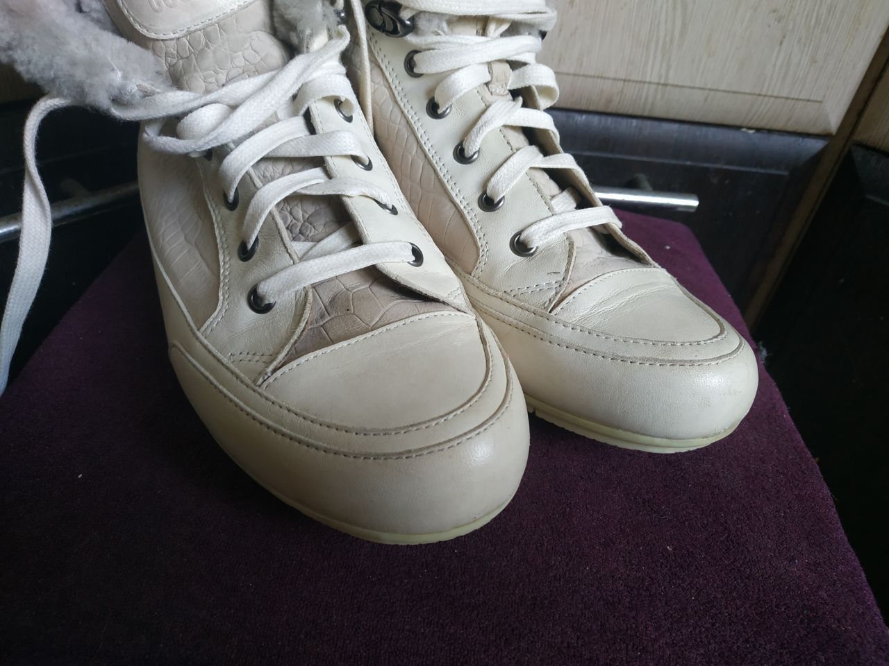Other Candice Cooper Fur Lined Winter Sneakers Boots White 8.5 Size US 8.5 / IT 38.5 - 18 Thumbnail