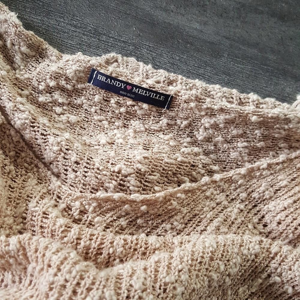 Designer Nude Textured Melville Sweater Long Sleeve Size ONE SIZE - 3 Thumbnail